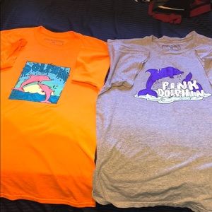 Pink Dolphin T shirts. Size medium. Good condition
